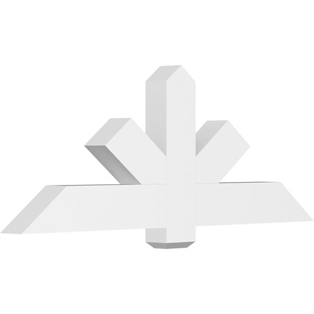 Ekena Millwork Kennewick Architectural Grade PVC Gable Bracket, 60"W x 22 1/2"H x 4"D x 6"F, 9/12 Pitch GBP060X23X0406KEN00